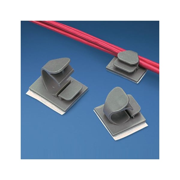 Panduit Ltching Wire Clip, Adh, .50"Bdle, Gry, PK200 LWC50-A-T14 - main